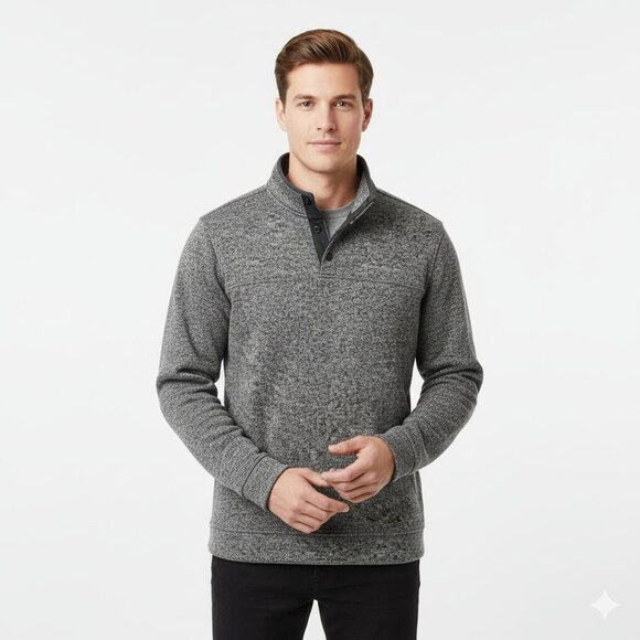 Eddie Bauer Men's Radiator Fleece Snap-Front Pullover (Medium) - Picture 2 of 6